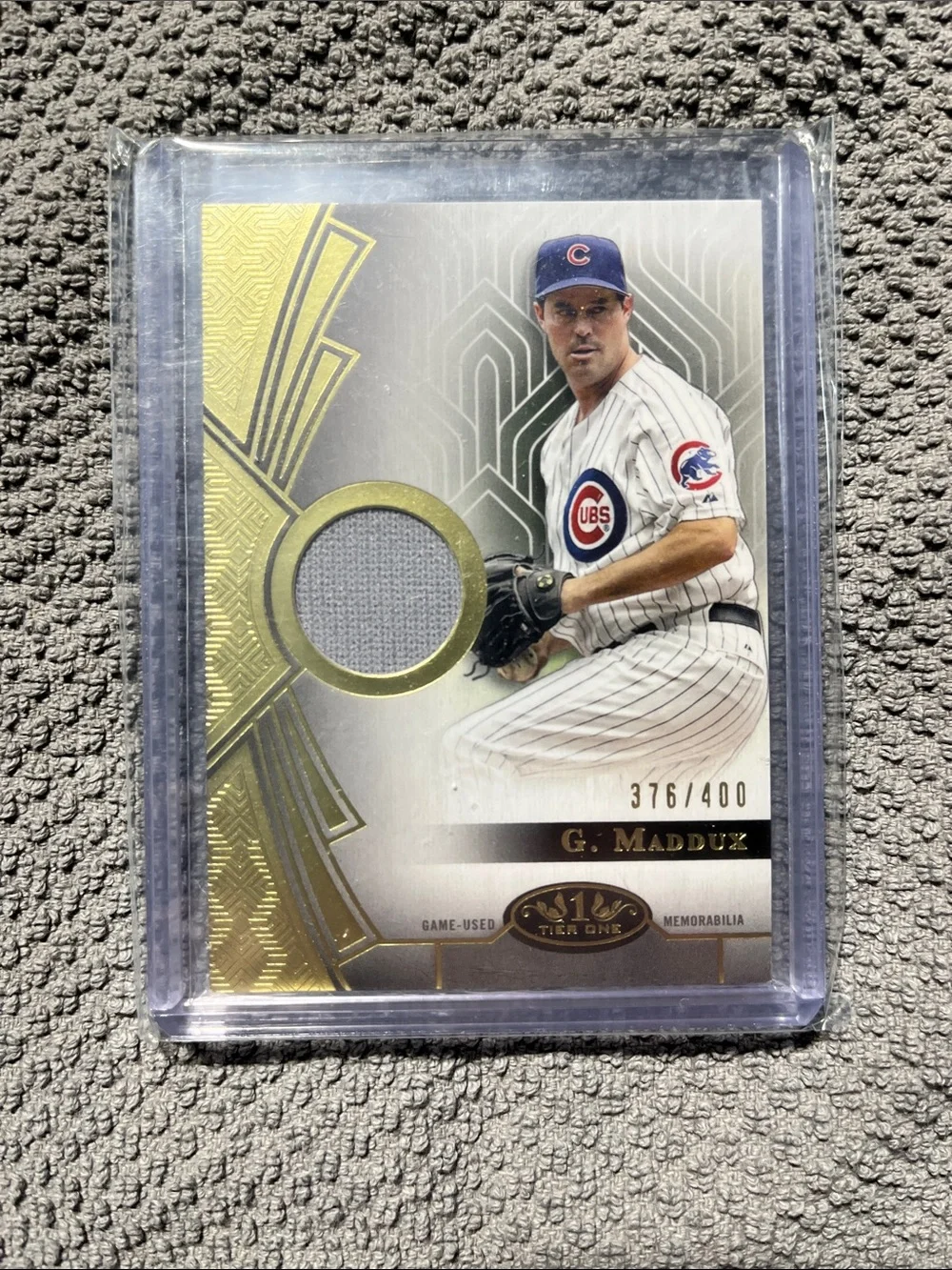 2023 Tier One Greg Maddux game used jersey Relic 376/400 #TIR-GM